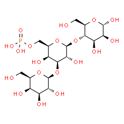 ChemSpider 2D Image | beta-D-Galp-(1->3)-beta-D-Galp6P-(1->4)-alpha-D-Manp | C18H33O19P