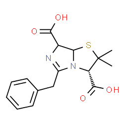 ChemSpider 2D Image | Benzylpenillic acid | C16H18N2O4S