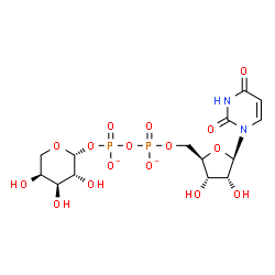 ChemSpider 2D Image | UDP-beta-L-Arap dianion | C14H20N2O16P2