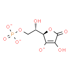 ChemSpider 2D Image | L-ascorbate 6-phosphate(3-) | C6H6O9P