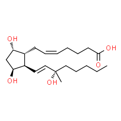 ChemSpider 2D Image | (5Z,9alpha,11beta,13E,15S)-9,11,15-Trihydroxy-15-methylprosta-5,13-dien-1-oic acid | C21H36O5