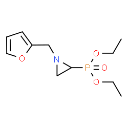 ChemSpider 2D Image | Diethyl [1-(2-furylmethyl)-2-aziridinyl]phosphonate | C11H18NO4P