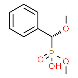 ChemSpider 2D Image | Methyl hydrogen (R)-[(R)-methoxy(phenyl)methyl]phosphonate | C9H13O4P