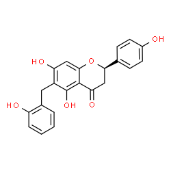 ChemSpider 2D Image | (2R)-5,7-Dihydroxy-6-(2-hydroxybenzyl)-2-(4-hydroxyphenyl)-2,3-dihydro-4H-chromen-4-one | C22H18O6