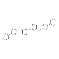 ChemSpider 2D Image | 1,1'-[3,3'-Biphenyldiylbis(methylene)]bis(4-cyclohexylpyridinium) | C36H42N2