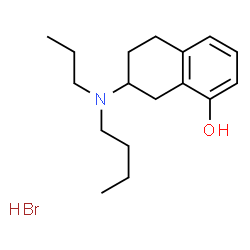 ChemSpider 2D Image | 7-[Butyl(propyl)amino]-5,6,7,8-tetrahydro-1-naphthalenol hydrobromide (1:1) | C17H28BrNO