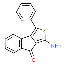 ChemSpider 2D Image | 1-Amino-3-phenyl-8H-indeno[1,2-c]thiophen-8-one | C17H11NOS