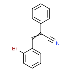 ChemSpider 2D Image | 3-(2-Bromophenyl)-2-phenylacrylonitrile | C15H10BrN