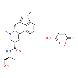 ChemSpider 2D Image | (8alpha)-N-[(2S)-1-Hydroxy-2-butanyl]-1,6-dimethyl-9,10-didehydroergoline-8-carboxamide (2Z)-2-butenedioate (1:1) | C25H31N3O6