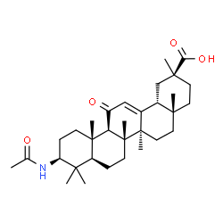 ChemSpider 2D Image | (3beta)-3-Acetamido-11-oxoolean-12-en-30-oic acid | C32H49NO4