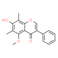 ChemSpider 2D Image | 7-hydroxy-5-methoxy-6,8-dimethylisoflavone | C18H16O4
