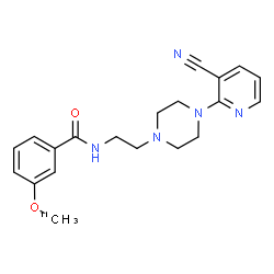 ChemSpider 2D Image | N-{2-[4-(3-Cyano-2-pyridinyl)-1-piperazinyl]ethyl}-3-[(~11~C)methyloxy]benzamide | C1911CH23N5O2