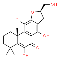 ChemSpider 2D Image | (9R,11bR)-5,7,11-Trihydroxy-9-(hydroxymethyl)-4,4,11b-trimethyl-1,3,4,8,9,11b-hexahydrophenanthro[3,2-b]furan-6(2H)-one | C20H24O6