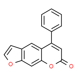 ChemSpider 2D Image | 5-Phenyl-7H-furo[3,2-g]chromen-7-one | C17H10O3
