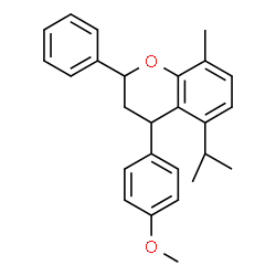 ChemSpider 2D Image | 5-Isopropyl-4-(4-methoxyphenyl)-8-methyl-2-phenylchromane | C26H28O2
