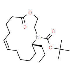 ChemSpider 2D Image | 2-Methyl-2-propanyl (5R,10Z)-15-oxo-5-propyl-1-oxa-4-azacyclopentadec-10-ene-4-carboxylate | C21H37NO4