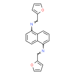 ChemSpider 2D Image | (E,E)-N,N'-1,5-Naphthalenediylbis[1-(2-furyl)methanimine] | C20H14N2O2