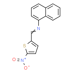 ChemSpider 2D Image | N-(1-Naphthyl)-1-(5-nitro-2-thienyl)methanimine | C15H10N2O2S