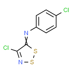 ChemSpider 2D Image | 4-Chloro-N-(4-chlorophenyl)-5H-1,2,3-dithiazol-5-imine | C8H4Cl2N2S2