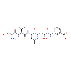 ChemSpider 2D Image | D-Seryl-L-valyl-N-{3-[(3-carboxyphenyl)amino]-2-hydroxy-3-oxopropyl}-L-leucinamide | C24H37N5O8