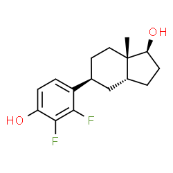 ChemSpider 2D Image | (1S,3aR,5S,7aS)-5-(2,3-Difluoro-4-hydroxyphenyl)-7a-methyloctahydro-1H-inden-1-ol | C16H20F2O2