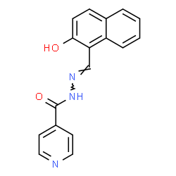 ChemSpider 2D Image | N'-[(E)-(2-Hydroxy-1-naphthyl)methylene]isonicotinohydrazide | C17H13N3O2