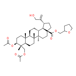 ChemSpider 2D Image | Tetrahydro-2-furanylmethyl (3beta)-3,23-diacetoxy-30-hydroxylup-20(29)-en-28-oate | C39H60O8
