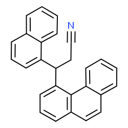 ChemSpider 2D Image | 3-(1-Naphthyl)-3-(4-phenanthryl)propanenitrile | C27H19N
