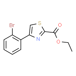 ChemSpider 2D Image | Ethyl 4-(2-Bromophenyl)thiazole-2-carboxylate | C12H10BrNO2S