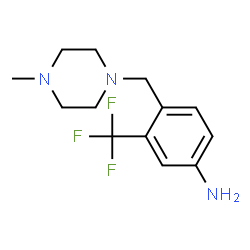 ChemSpider 2D Image | 4-((4-Methylpiperazin-1-yl)methyl)-3-(trifluoromethyl)aniline | C13H18F3N3
