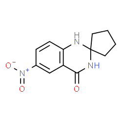 ChemSpider 2D Image | 6'-Nitro-1'H-spiro[cyclopentane-1,2'-quinazolin]-4'(3'H)-one | C12H13N3O3