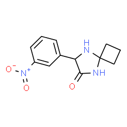 ChemSpider 2D Image | 7-(3-Nitrophenyl)-5,8-diazaspiro[3.4]octan-6-one | C12H13N3O3