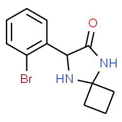 ChemSpider 2D Image | 7-(2-Bromophenyl)-5,8-diazaspiro[3.4]octan-6-one | C12H13BrN2O