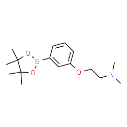 ChemSpider 2D Image | N,N-Dimethyl-2-[3-(4,4,5,5-tetramethyl-1,3,2-dioxaborolan-2-yl)phenoxy]ethanamine | C16H26BNO3