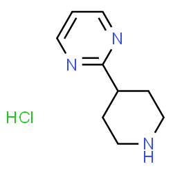 ChemSpider 2D Image | 2-(Piperidin-4-yl)pyrimidine hydrochloride | C9H14ClN3