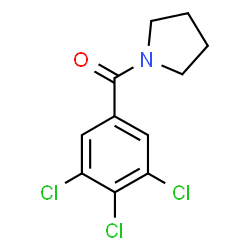 ChemSpider 2D Image | 1-Pyrrolidinyl(3,4,5-trichlorophenyl)methanone | C11H10Cl3NO