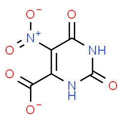 ChemSpider 2D Image | 5-Nitro-2,6-dioxo-1,2,3,6-tetrahydro-4-pyrimidinecarboxylate | C5H2N3O6