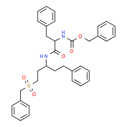 ChemSpider 2D Image | Nalpha-[(Benzyloxy)carbonyl]-N-[1-(benzylsulfonyl)-5-phenyl-3-pentanyl]phenylalaninamide | C35H38N2O5S