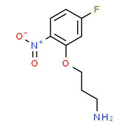 ChemSpider 2D Image | 3-(5-Fluoro-2-nitrophenoxy)-1-propanamine | C9H11FN2O3