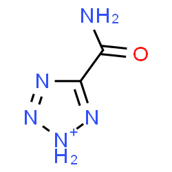 ChemSpider 2D Image | 5-Carbamoyl-2H-tetrazol-2-ium | C2H4N5O