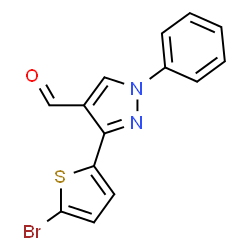 ChemSpider 2D Image | 3-(5-Bromo-2-thienyl)-1-phenyl-1H-pyrazole-4-carbaldehyde | C14H9BrN2OS