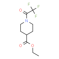 ChemSpider 2D Image | Ethyl 1-(trifluoroacetyl)-4-piperidinecarboxylate | C10H14F3NO3