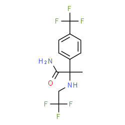 ChemSpider 2D Image | 2-[(2,2,2-Trifluoroethyl)amino]-2-[4-(trifluoromethyl)phenyl]propanamide | C12H12F6N2O