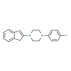 ChemSpider 2D Image | 1-(4-Fluorophenyl)-4-(1H-inden-2-yl)piperazine | C19H19FN2