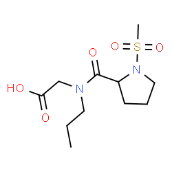 ChemSpider 2D Image | 1-(Methylsulfonyl)prolyl-N-propylglycine | C11H20N2O5S