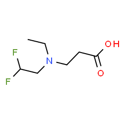ChemSpider 2D Image | N-(2,2-Difluoroethyl)-N-ethyl-beta-alanine | C7H13F2NO2