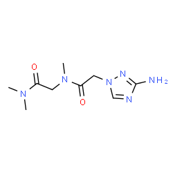 ChemSpider 2D Image | N~2~-[(3-Amino-1H-1,2,4-triazol-1-yl)acetyl]-N,N,N~2~-trimethylglycinamide | C9H16N6O2