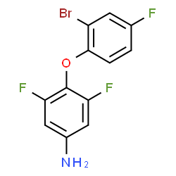 ChemSpider 2D Image | 4-(2-Bromo-4-fluorophenoxy)-3,5-difluoroaniline | C12H7BrF3NO