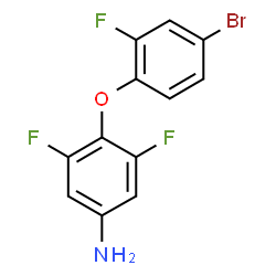 ChemSpider 2D Image | 4-(4-Bromo-2-fluorophenoxy)-3,5-difluoroaniline | C12H7BrF3NO