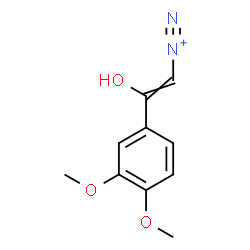 ChemSpider 2D Image | 2-(3,4-Dimethoxyphenyl)-2-hydroxyethenediazonium | C10H11N2O3